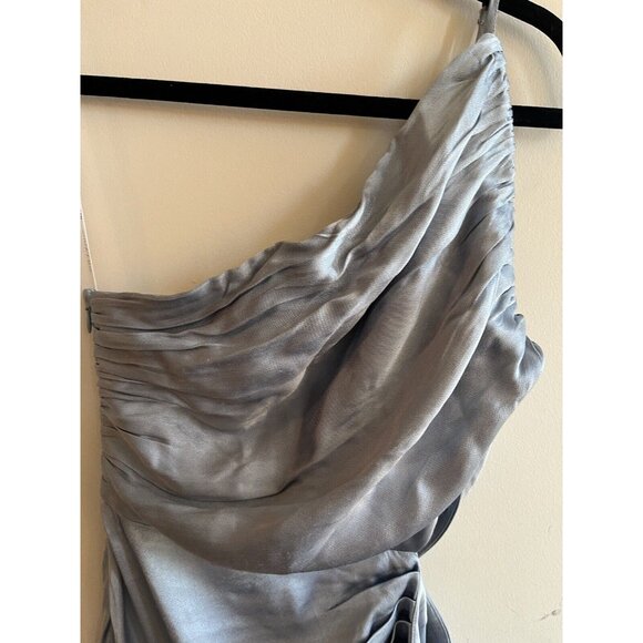 Shona Joy La Lune Asymmetrical Gathered Maxi Dress in Blue Size 2 - Picture 9 of 16